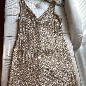 Beautiful gold embellished cocktail dress